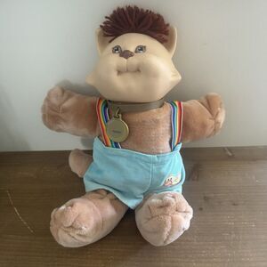 Vintage 1983 Cabbage Patch Kids Koosas Kitty Cat Lion Doll Brown Hair rainbow